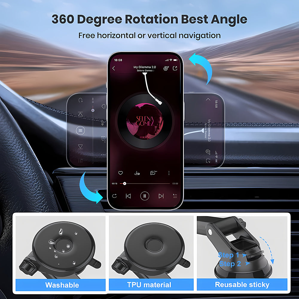 Suporte Auto Magnético Techsuit S12, Universal, Preto