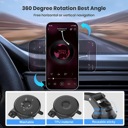 Suporte Auto Magnético Techsuit S12, Universal, Preto