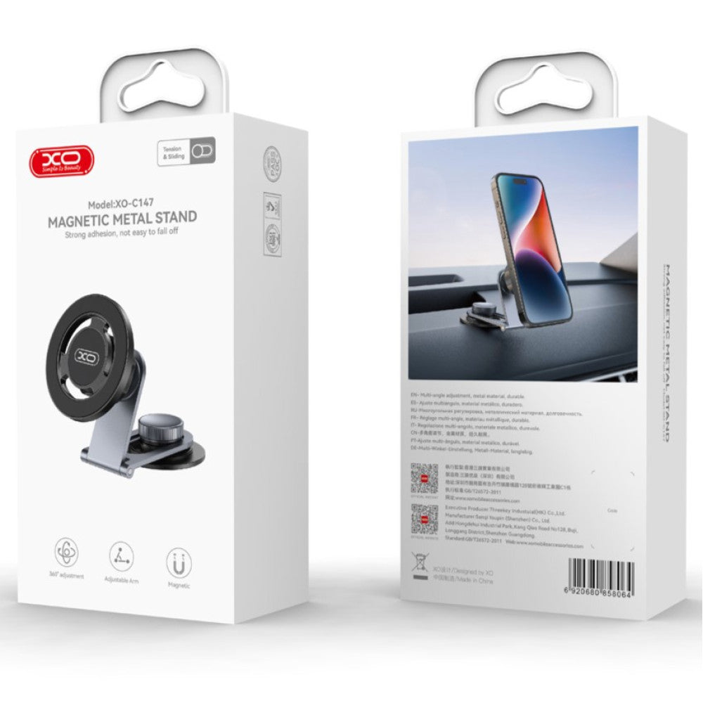 Suporte Auto Magnético XO Design C147, Universal, Cinzento