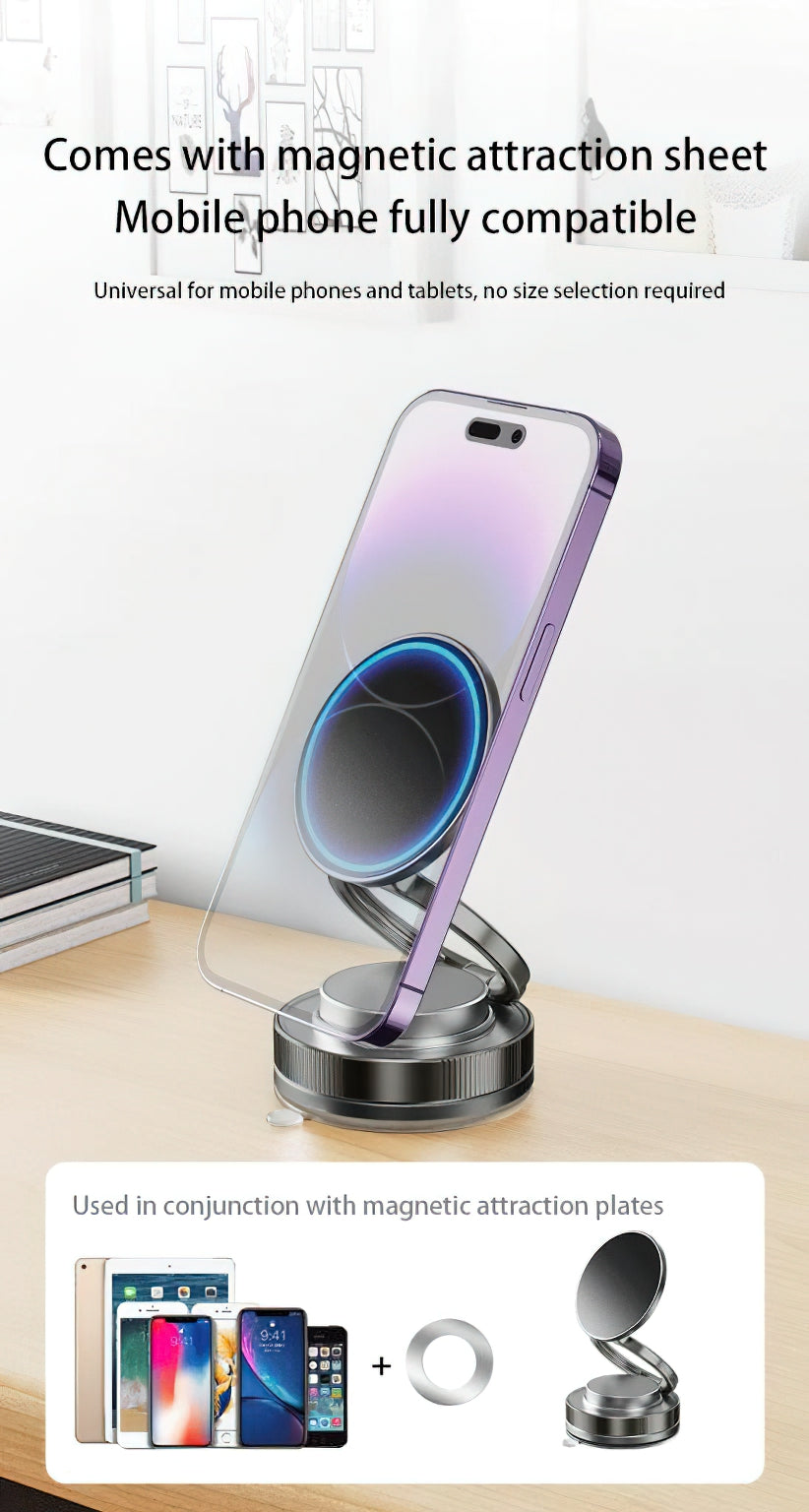 Suporte Auto Magnético XO Design C177, Universal, Preto