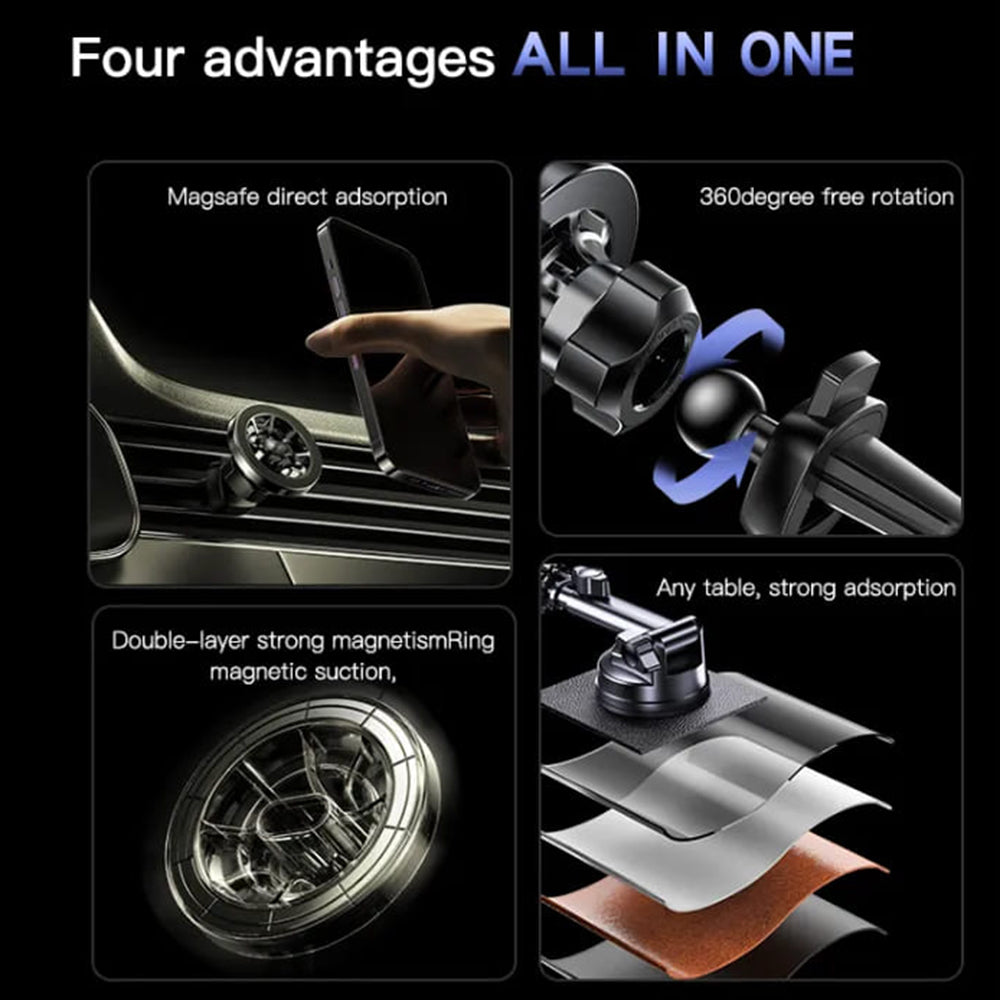 Suporte Auto Magnético Yesido C158, Universal, Preto