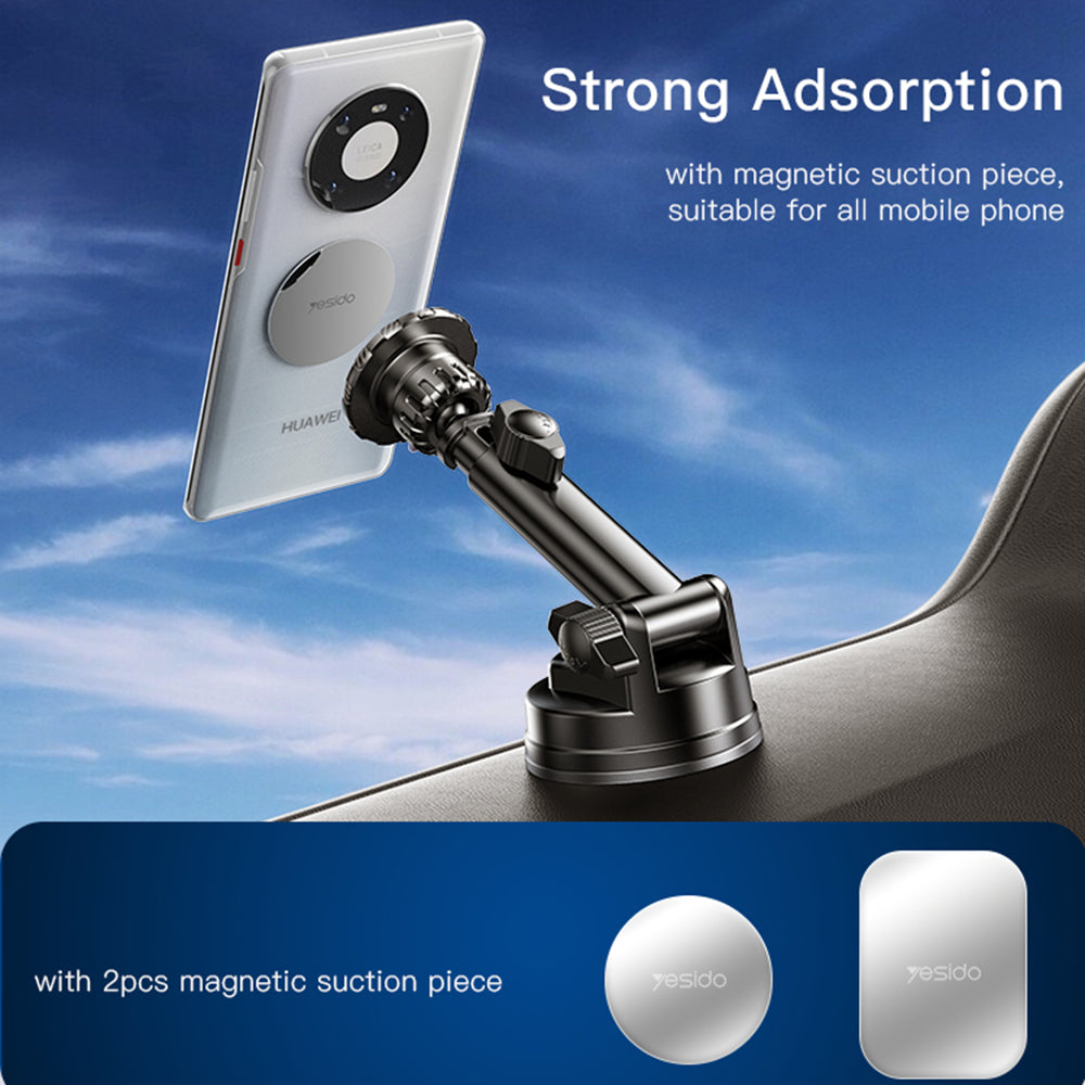 Suporte Auto Magnético Yesido C160, Universal, Preto