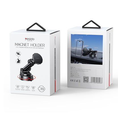 Suporte Auto Magnético Yesido C160, Universal, Preto