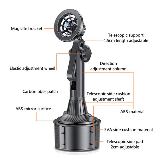 Suporte Auto Magnético Yesido C200, Universal, Preto