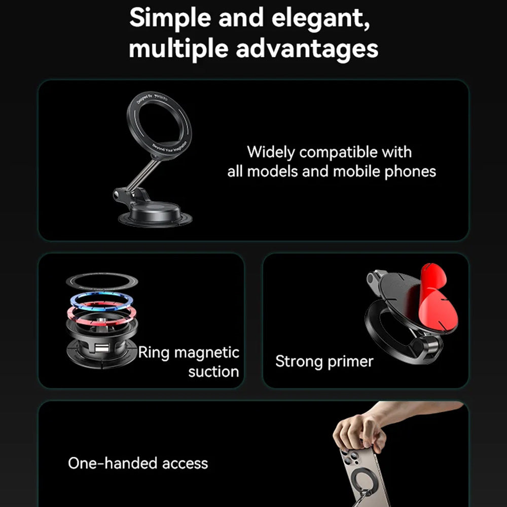 Suporte Auto Magnético Yesido C218, Universal, Preto