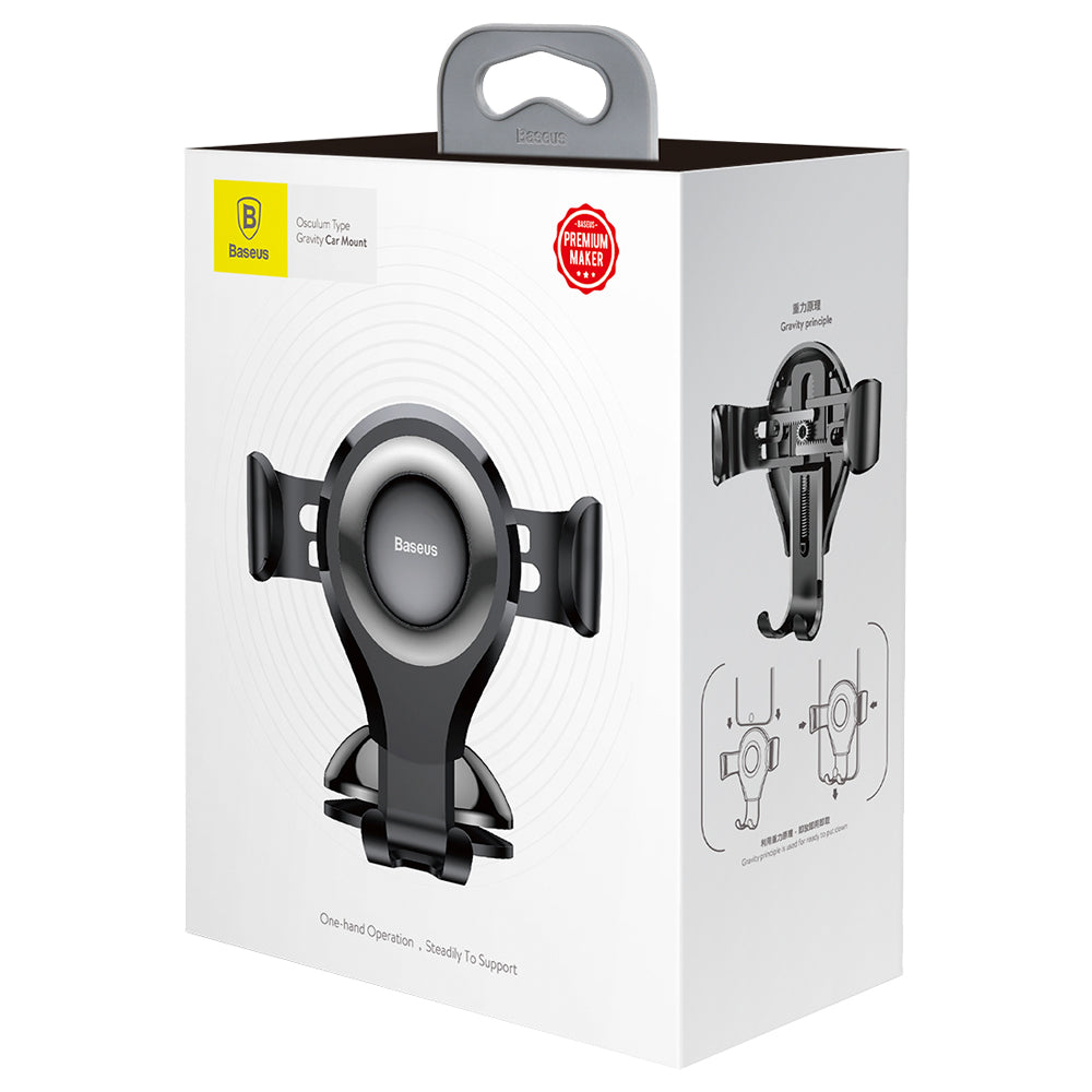 Baseus Osculum Gravity Car Mount, 63mm - 85mm, SUYL-XP01 Preto