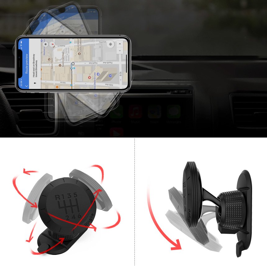 Suporte Automóvel Magnético Ringke Gear, Universal, Preto