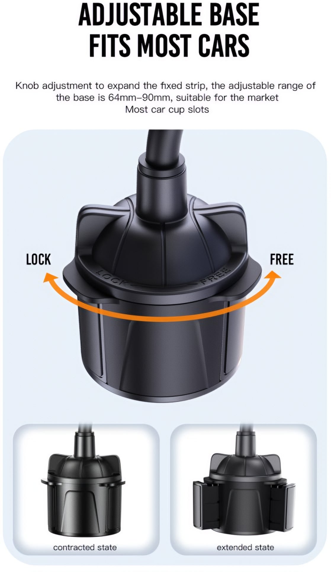 Suporte Auto XO Design C105, Universal, Preto
