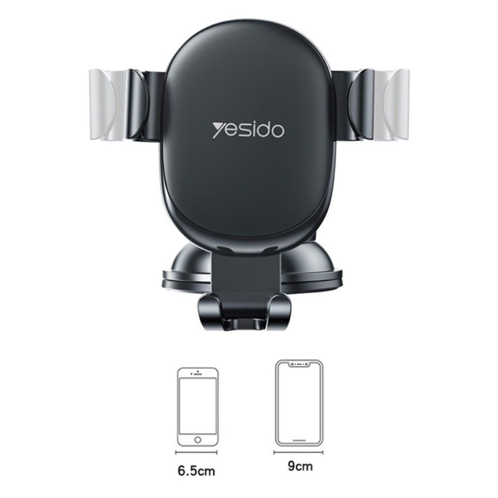 Suporte Auto Yesido C120, 4 polegadas - 6.5 polegadas, Preto