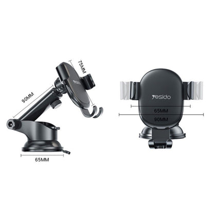 Suporte Auto Yesido C120, 4 polegadas - 6.5 polegadas, Preto