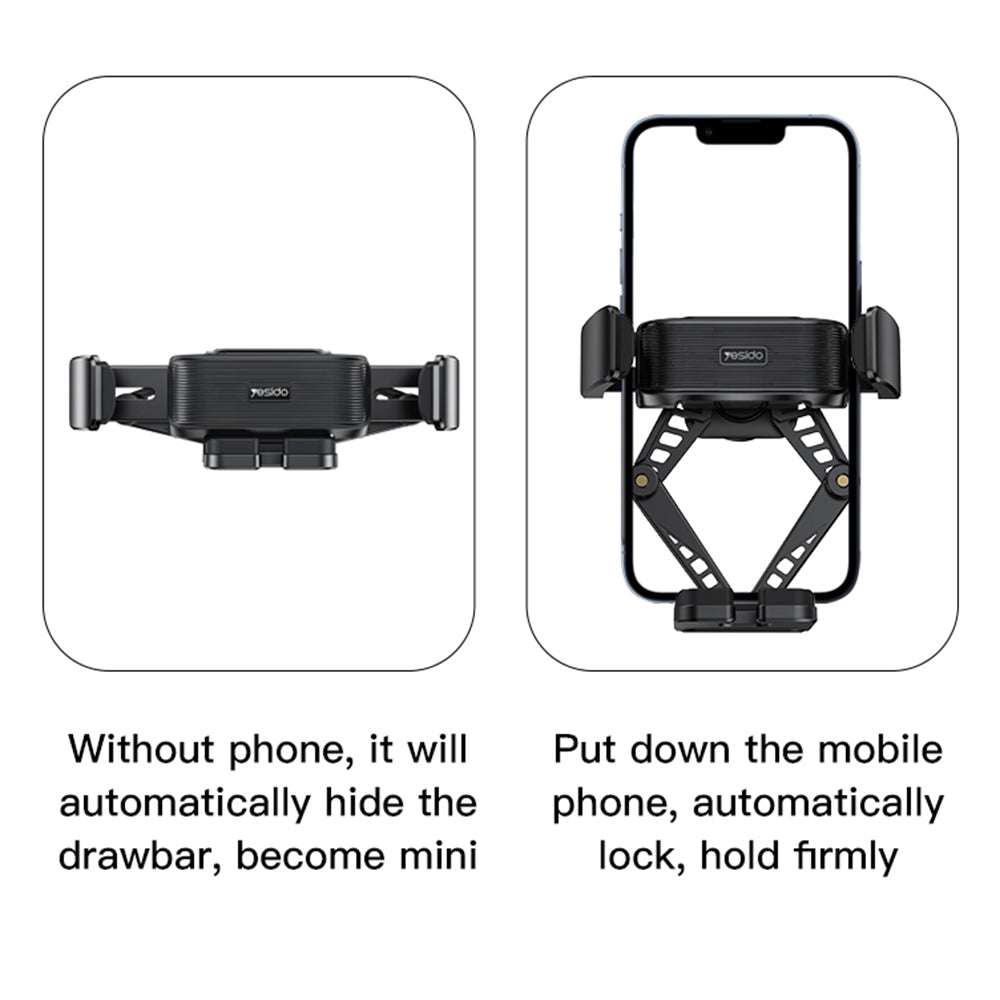 Suporte Auto Yesido C166, 4.7inch - 7inch, Preto