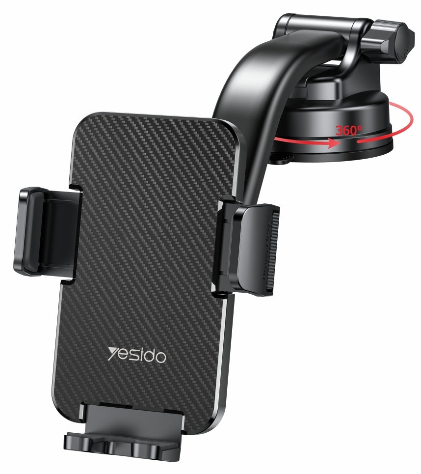 Suporte Auto Yesido C172, 4 polegadas - 7 polegadas, Preto