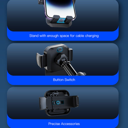 Suporte Auto Yesido C174, 4 polegadas - 6.7 polegadas, Preto