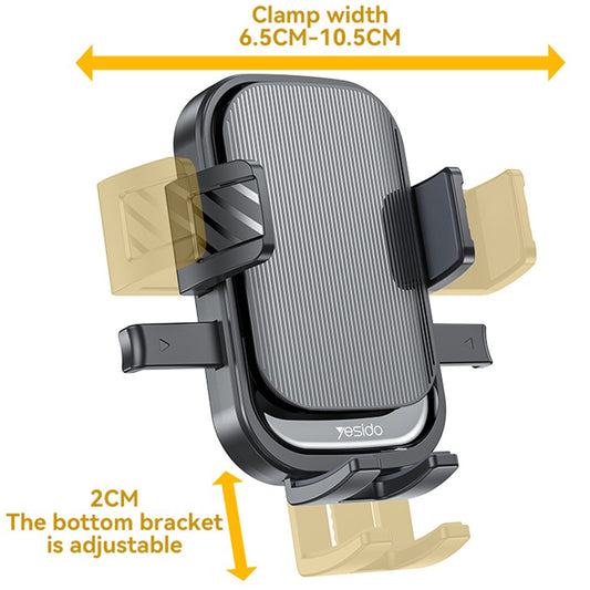 Suporte Auto Yesido C267, 4.7inch - 7.2inch, Preto
