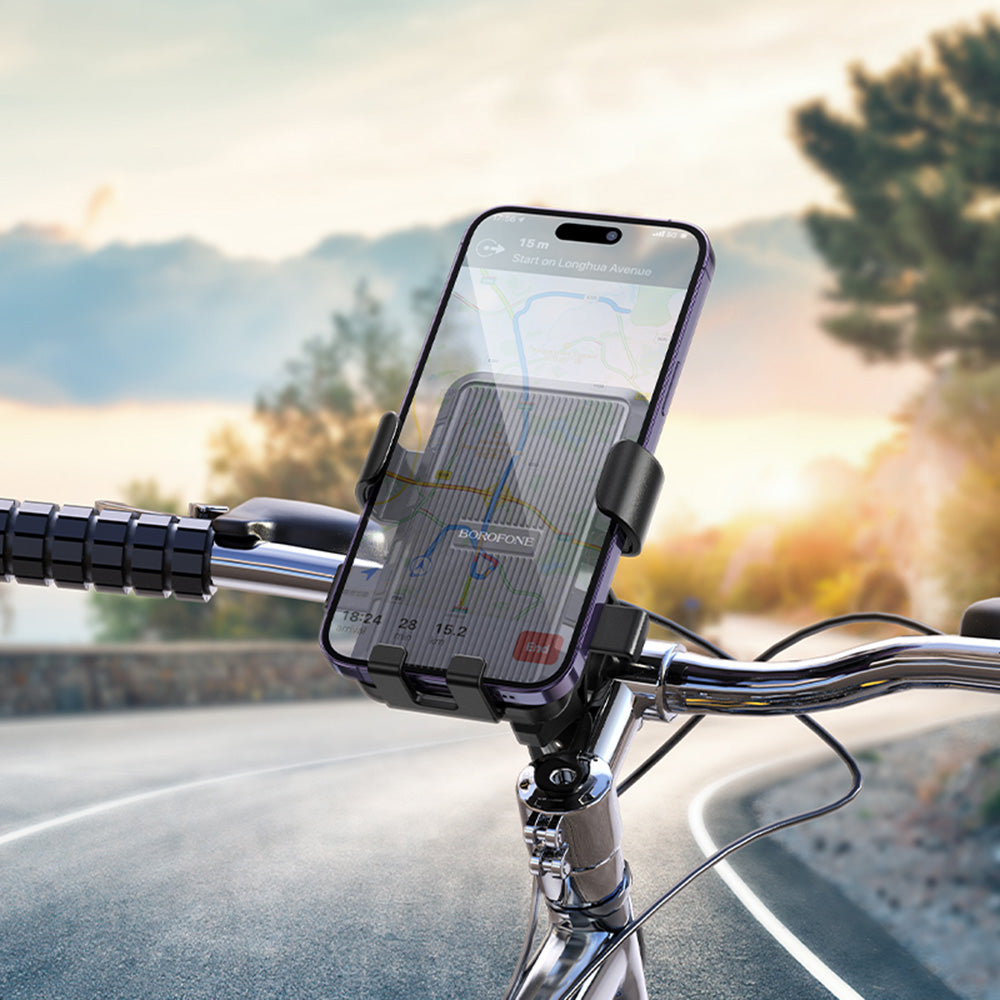 Suporte para Bicicleta Borofone BH13 Knight, 4.5 polegadas - 7 polegadas, Preto