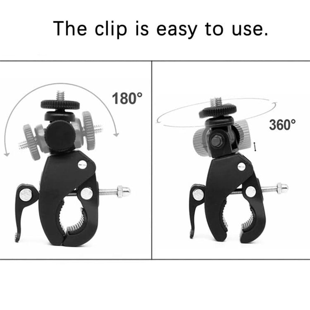 Suporte de Bicicleta para Câmara Desportiva Techsuit CAL07 para GoPro, Preto