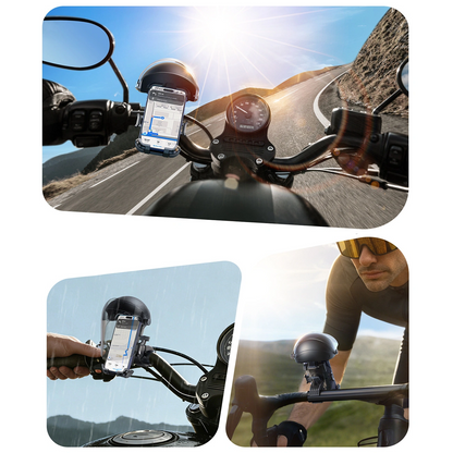 Suporte para Bicicleta e Motociclo com Protetor Solar Joyroom JR-ZS526, 4.7polegadas - 7polegadas, Preto