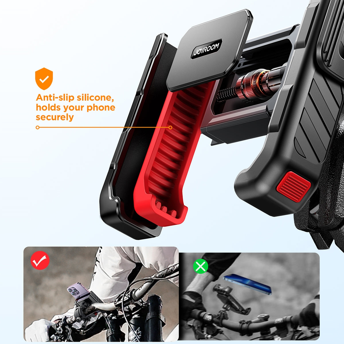 Suporte para Bicicleta Joyroom JR-ZS266, 4.7 polegadas - 7 polegadas, Preto