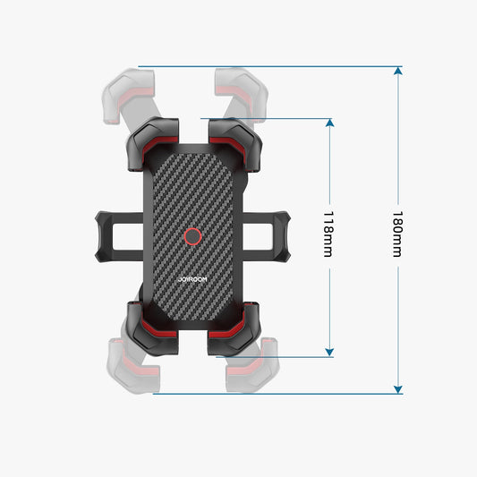Suporte para Bicicleta Joyroom JR-ZS288-m, 4.7 polegadas - 7 polegadas, Preto