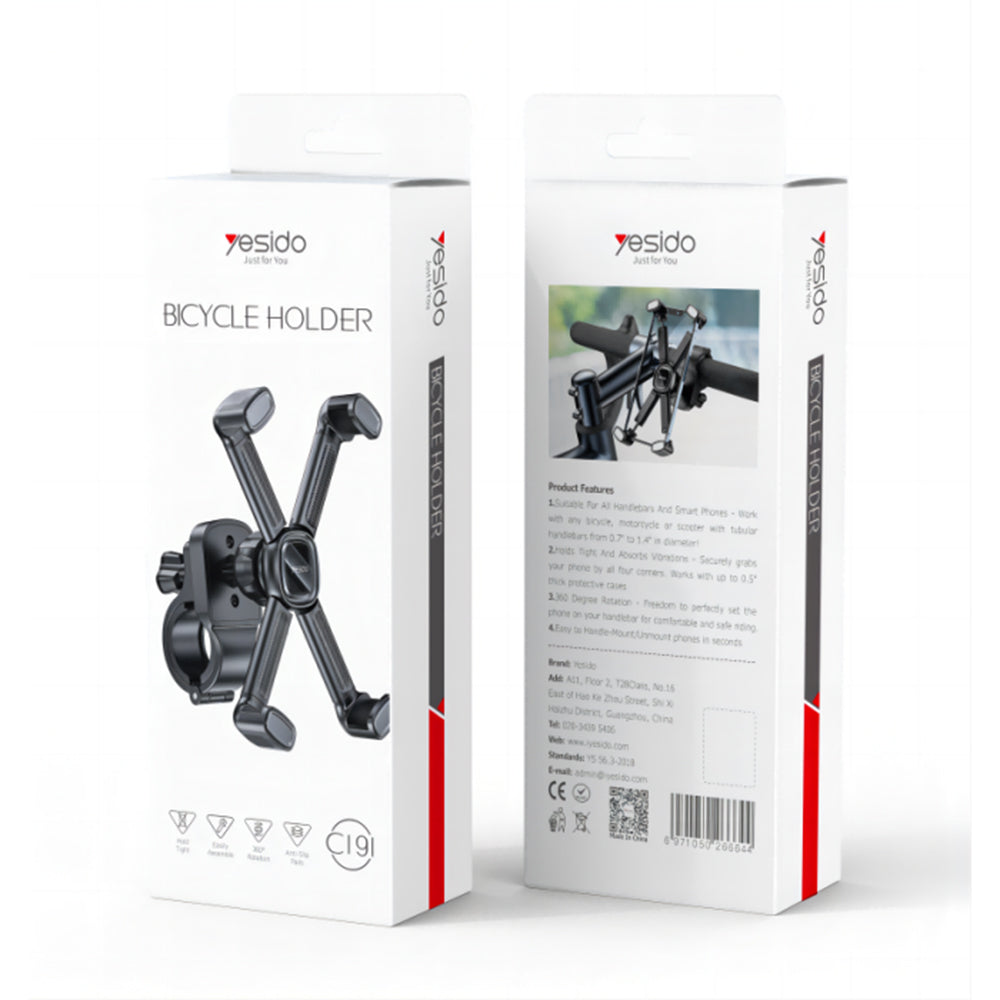 Suporte para Bicicleta Yesido C191, 4.5inch - 6.8inch, Preto