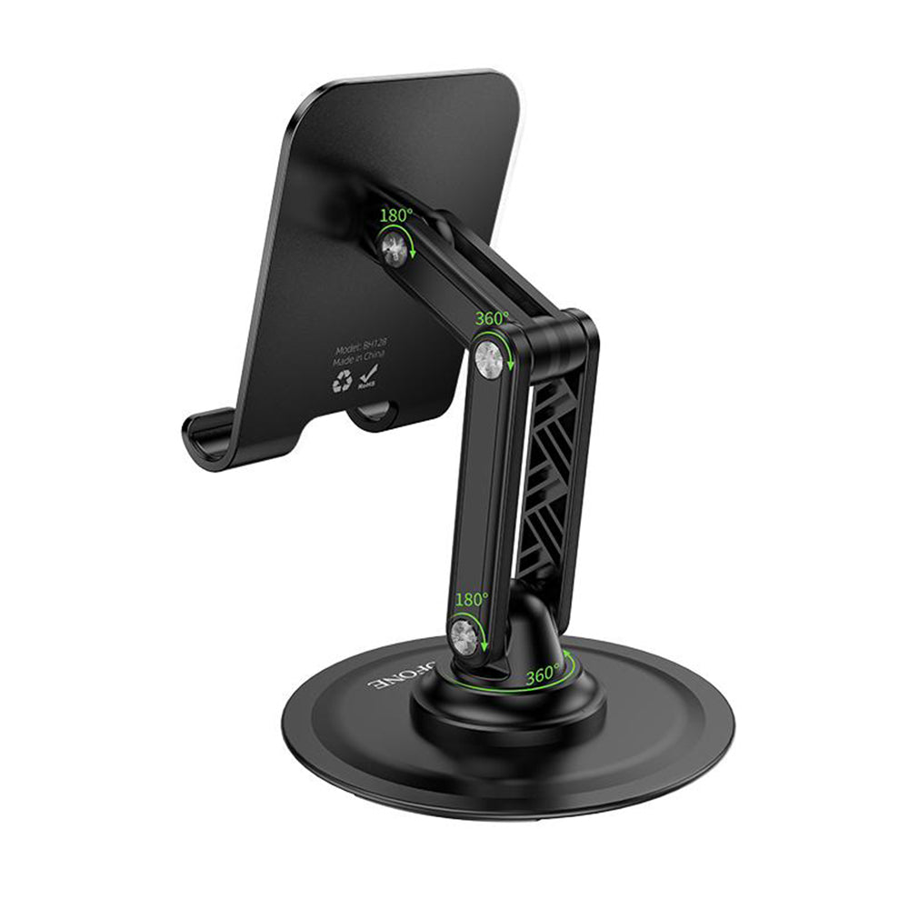 Suporte de Secretária Borofone BH128 Admirado, 4.5 polegadas - 7 polegadas, Preto