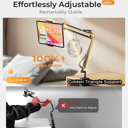 Lisen Desk Stand for Phone / Tablet, 4.7inch - 12.9inch, Black YL0223060007