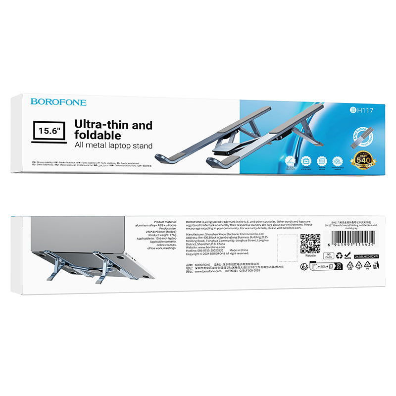 Suporte Borofone BH117 Graceful para Laptop max. 15.6inch, Cinzento