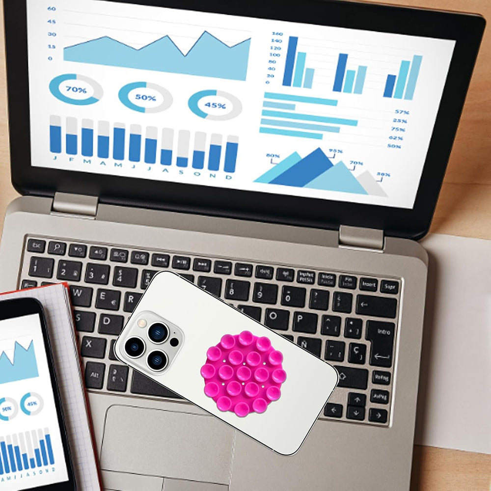 Suporte com Ventosas Techsuit SR-CUP, Vermelho