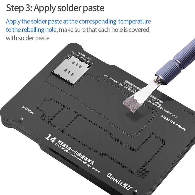 Suporte de Trabalho PCB Magnético QIANLI para Apple iPhone 15 Series