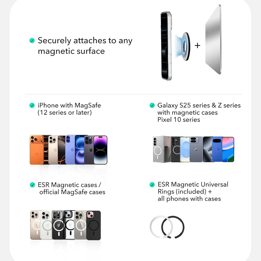 Suporte Anel ESR HaloLock, Preto