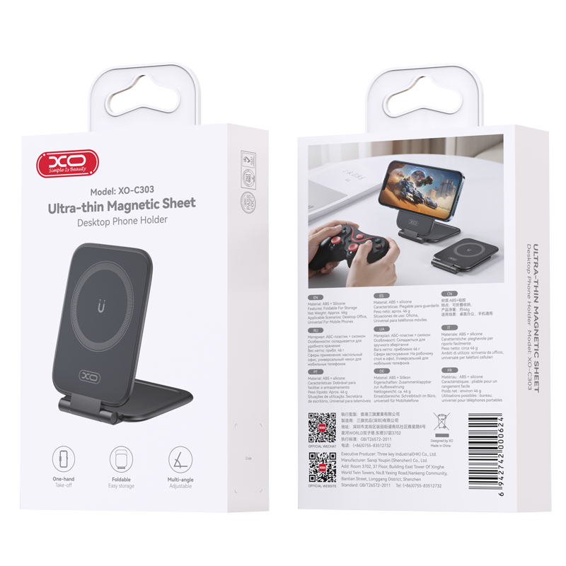Suporte Magnético XO Design C303, Universal, Preto
