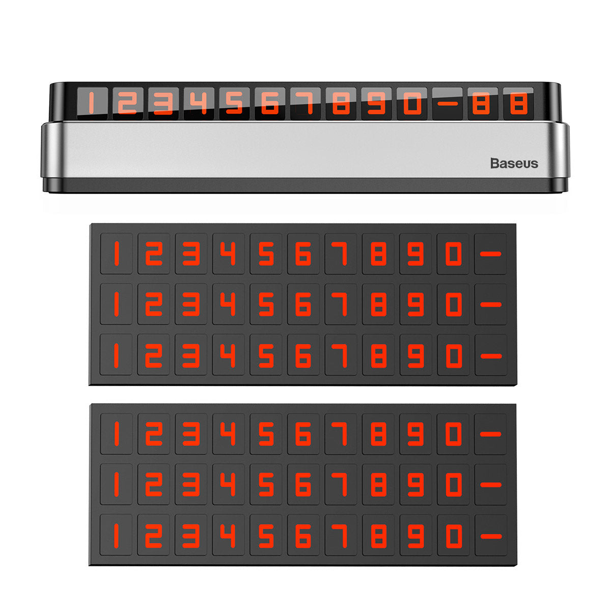 Suporte para número de telefone para automóvel Baseus Moonlight Box ACNUM-B0S