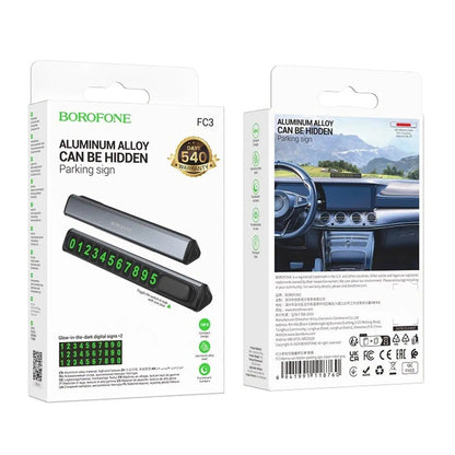 Suporte Número Telefone Auto Borofone FC3 Ronny