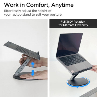 Suporte Spigen LD204H para Laptop, Prateado