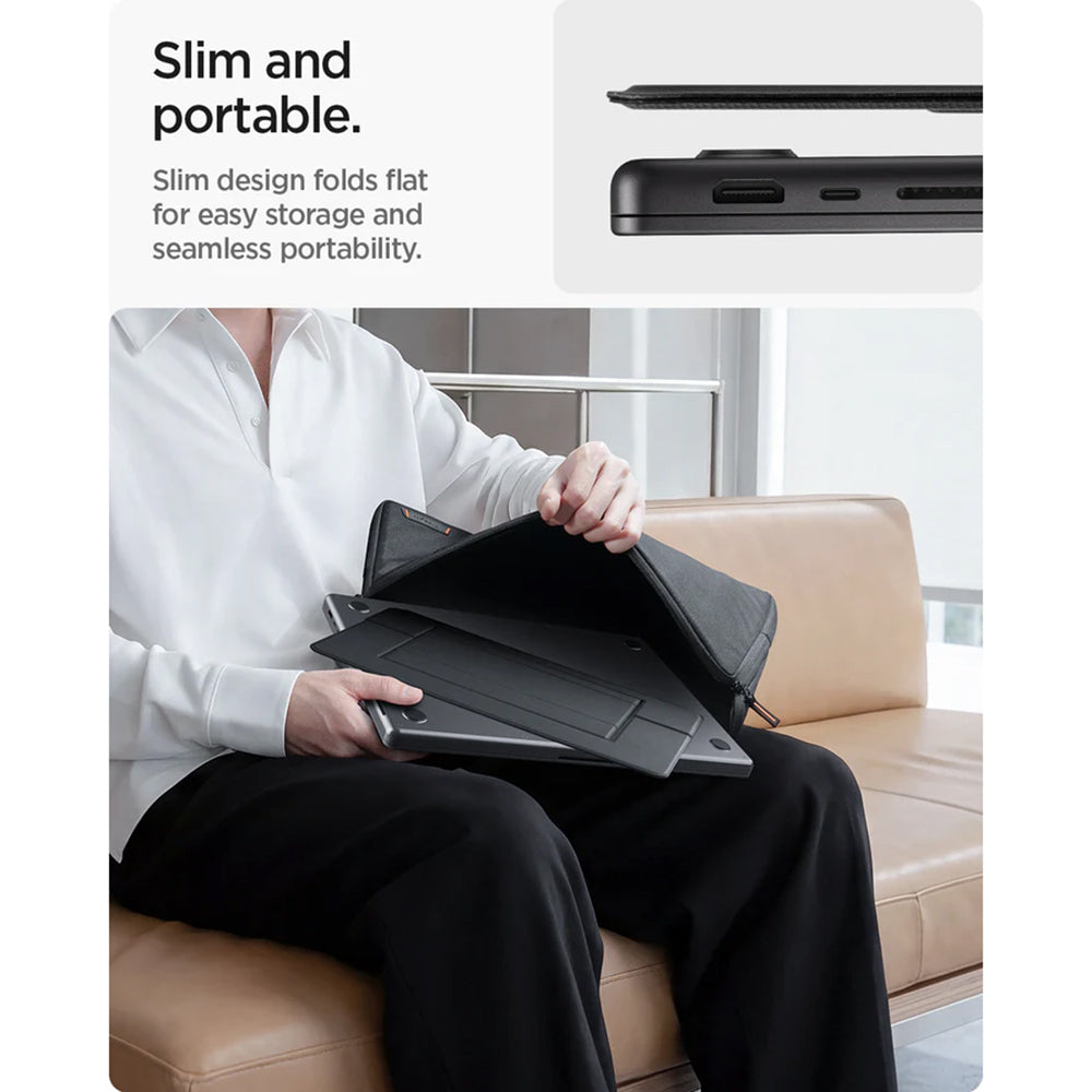 Suporte Spigen Slim Fold LD201-S7 para Portátil até 14 polegadas, Preto AMP11116