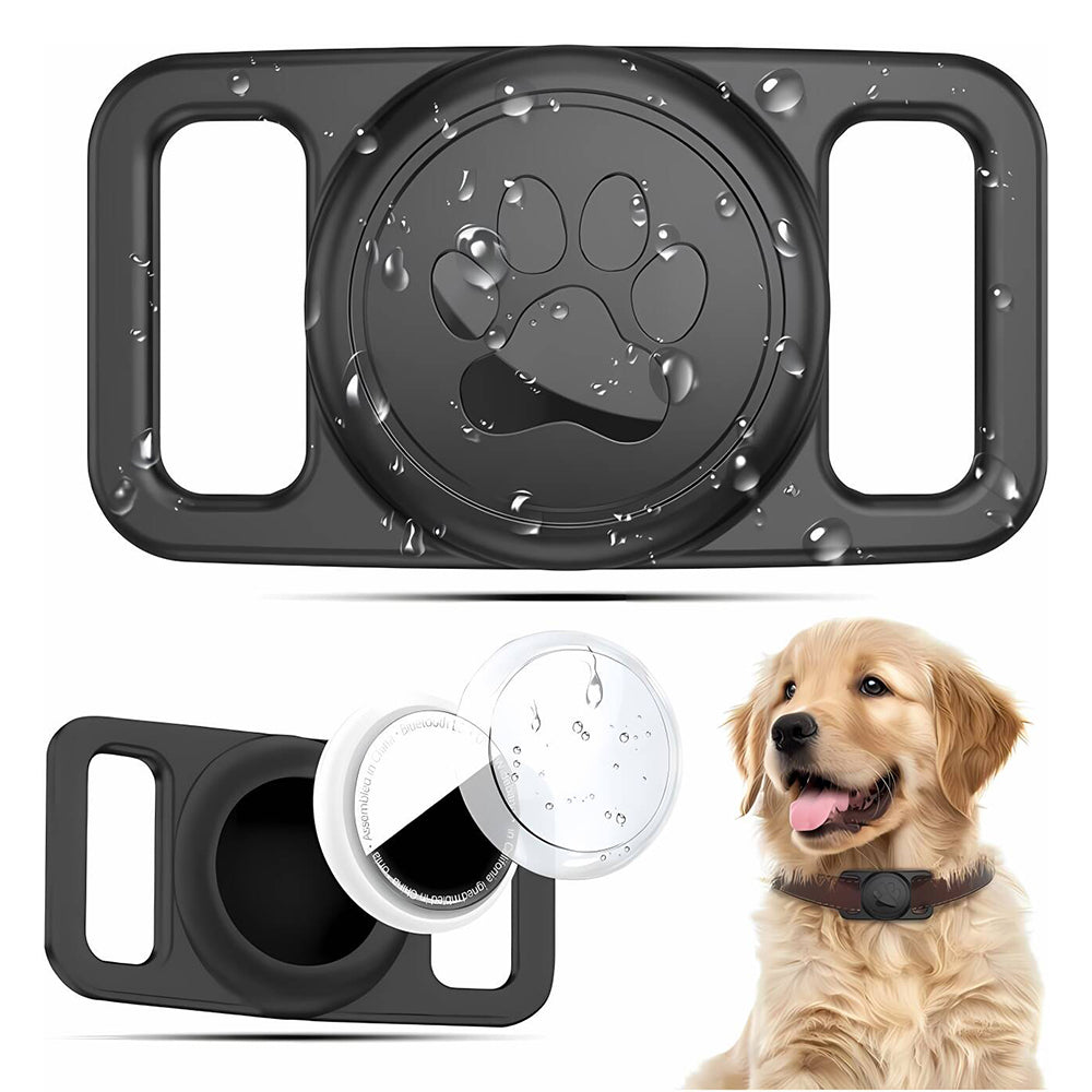 Suporte Techsuit BuddyGuard DG1 para Apple AirTag na Coleira de Animal de Estimação, Preto