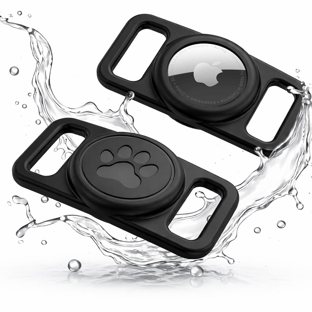Suporte Techsuit BuddyGuard DG1 para Apple AirTag na Coleira de Animal de Estimação, Preto