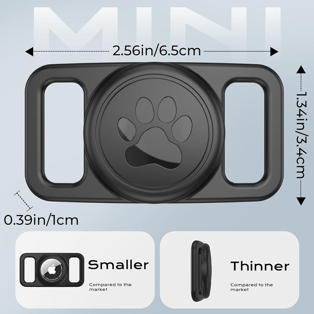 Suporte Techsuit BuddyGuard DG1 para Apple AirTag na Coleira de Animal de Estimação, Preto