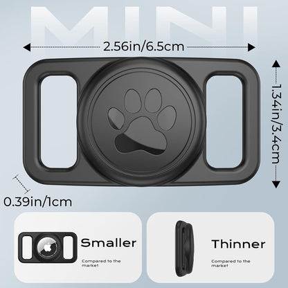 Suporte Techsuit BuddyGuard DG1 para Apple AirTag na Coleira de Animal de Estimação, Preto