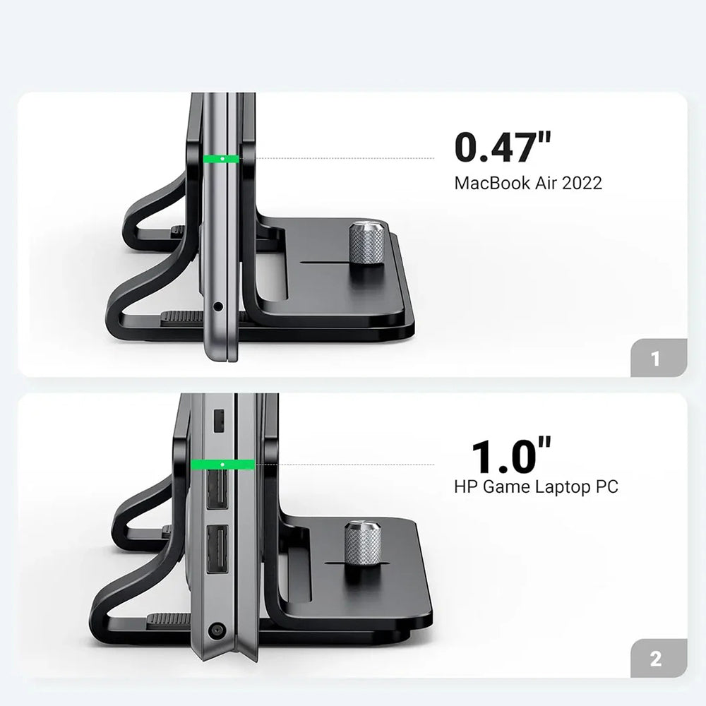 Suporte Vertical UGREEN LP258 (25706) para Laptop com espessura 12mm - 26mm, Preto