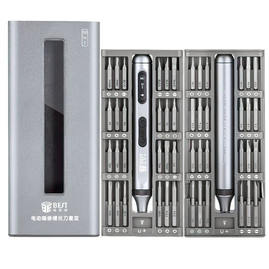 Chave de Fendas Elétrica Best BST-9933A, 50 em 1, Prateada