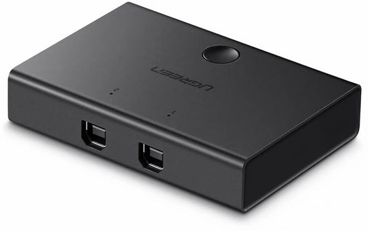 Interruptor USB UGREEN US158, 2 x USB-B, Preto