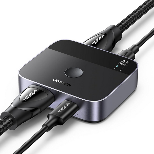 Comutador de Vídeo HDMI / USB-C UGREEN AW503 (55452), Cinzento, Recondicionado