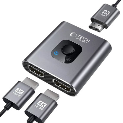 Switch Video HDMI Tech-Protect HB07, Cinzento