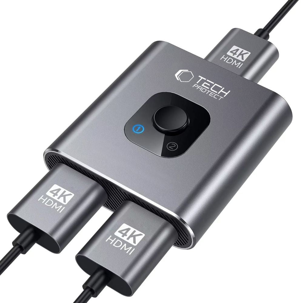 Switch Video HDMI Tech-Protect HB07, Cinzento