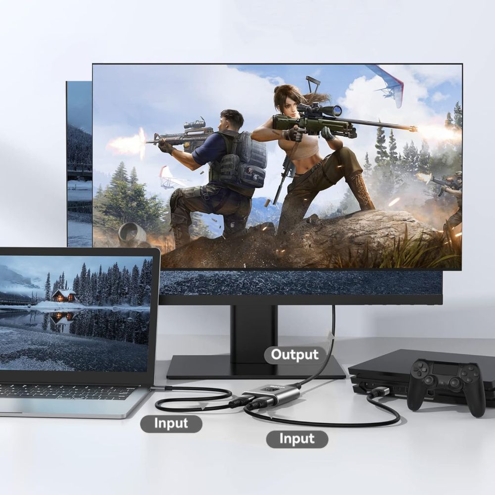 Switch Video HDMI Tech-Protect HB07, Cinzento
