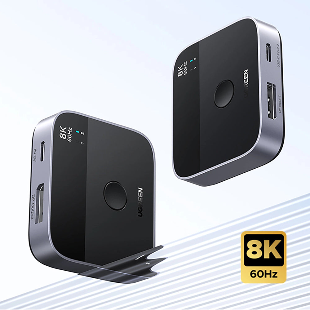 Switch Video DisplayPort / USB-C UGREEN 65878, Preto