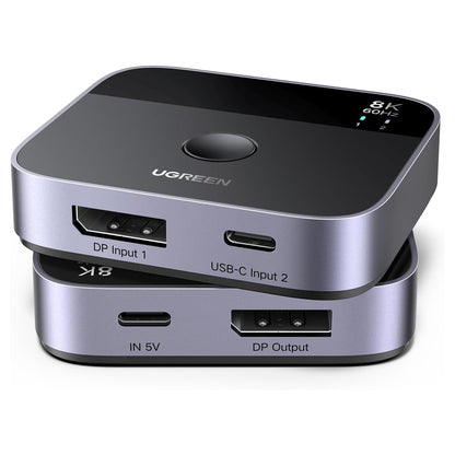 Switch Video DisplayPort / USB-C UGREEN 65878, Preto
