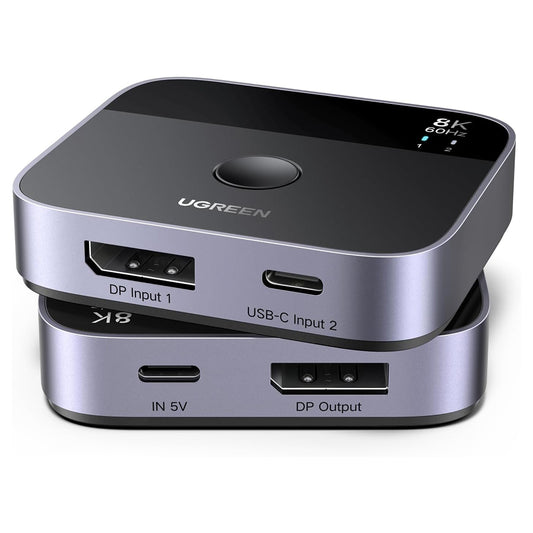 Switch Video DisplayPort / USB-C UGREEN 65878, Preto