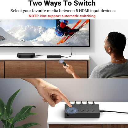Switch Video HDMI UGREEN CM568 (90512), Preto